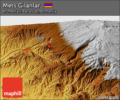 Physical 3D Map of Mets Gilanlar