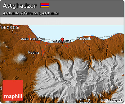 Physical 3D Map of Astghadzor
