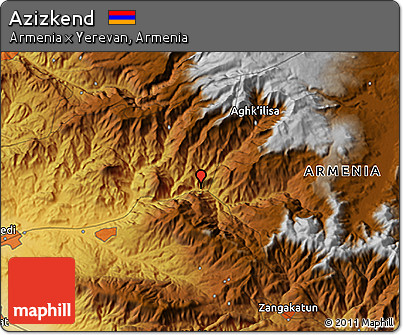 Physical 3D Map of Azizkend