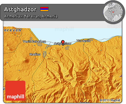 Political 3D Map of Astghadzor