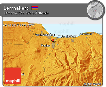 Political 3D Map of Lerrnakert