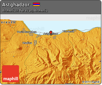 Political 3D Map of Astghadzor