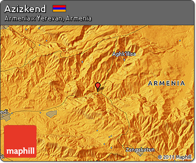 Political 3D Map of Azizkend