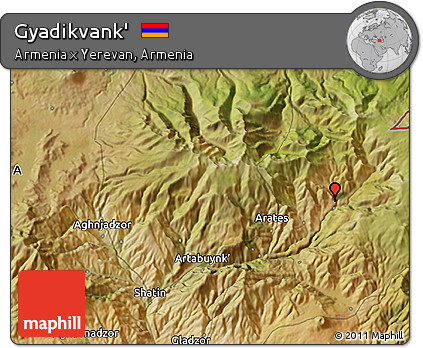 Satellite 3D Map of Gyadikvank'