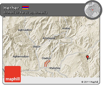 Shaded Relief 3D Map of Herher
