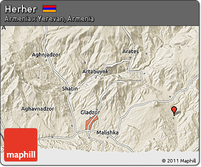 Shaded Relief 3D Map of Herher