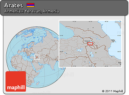Gray Location Map of Arates