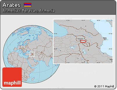 Gray Location Map of Arates