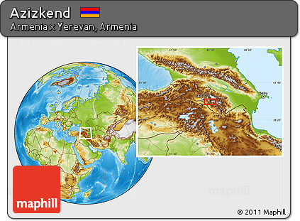 Physical Location Map of Azizkend