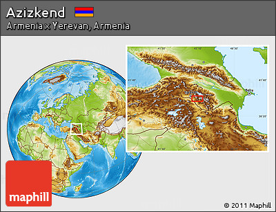 Physical Location Map of Azizkend