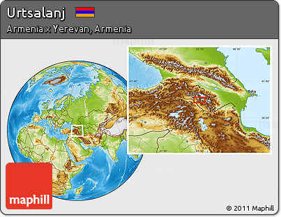 Physical Location Map of Urtsalanj