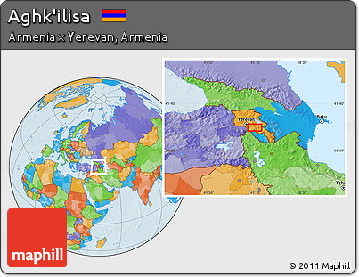 Political Location Map of Aghk'ilisa