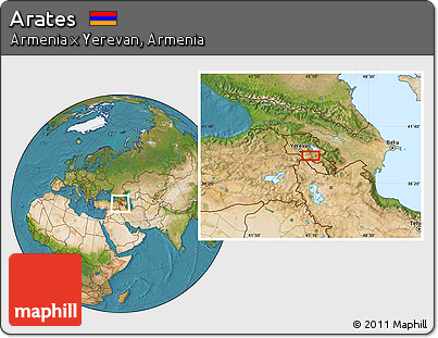 Satellite Location Map of Arates