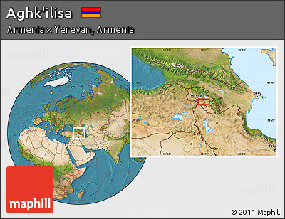 Satellite Location Map of Aghk'ilisa