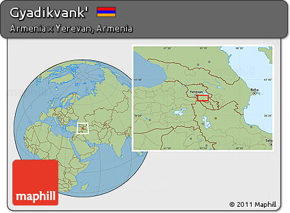Savanna Style Location Map of Gyadikvank'