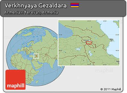 Savanna Style Location Map of Verkhnyaya Gezaldara