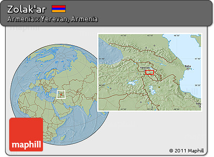 Savanna Style Location Map of Zolak'ar, hill shading
