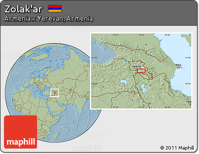 Savanna Style Location Map of Zolak'ar, hill shading