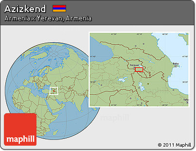 Savanna Style Location Map of Azizkend