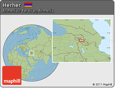 Savanna Style Location Map of Herher