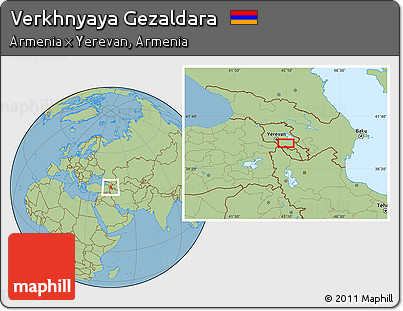 Savanna Style Location Map of Verkhnyaya Gezaldara