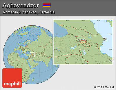Savanna Style Location Map of Aghavnadzor