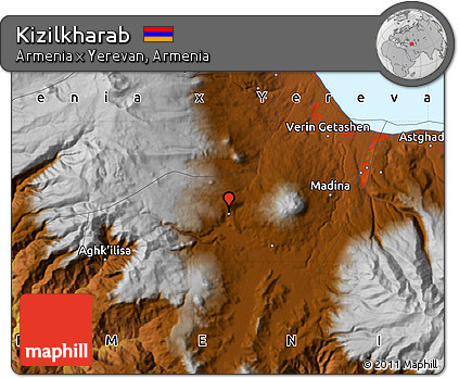 Physical Map of Kizilkharab