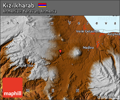 Physical Map of Kizilkharab