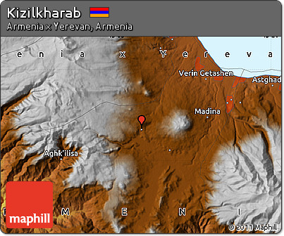 Physical Map of Kizilkharab