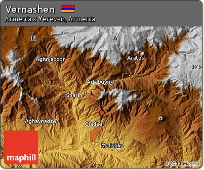 Physical Map of Vernashen