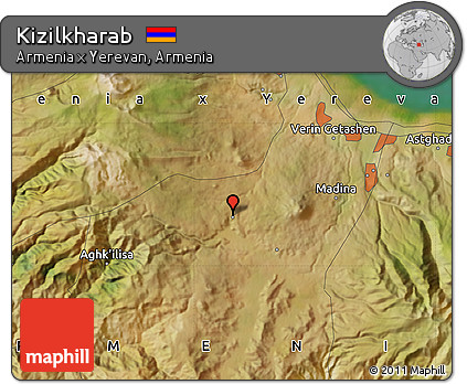 Satellite Map of Kizilkharab
