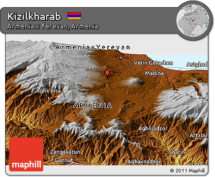 Physical Panoramic Map of Kizilkharab