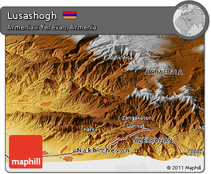 Physical Panoramic Map of Lusashogh
