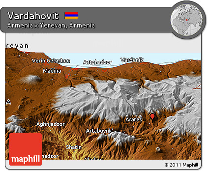Physical Panoramic Map of Vardahovit