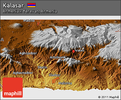 Physical Panoramic Map of Kalasar