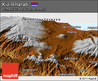 Physical Panoramic Map of Kizilkharab