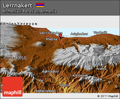 Physical Panoramic Map of Lerrnakert