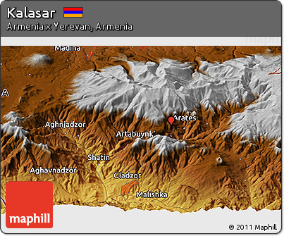 Physical Panoramic Map of Kalasar
