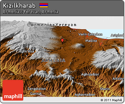 Physical Panoramic Map of Kizilkharab