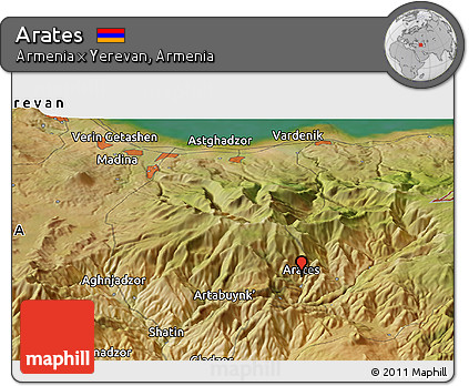 Satellite Panoramic Map of Arates