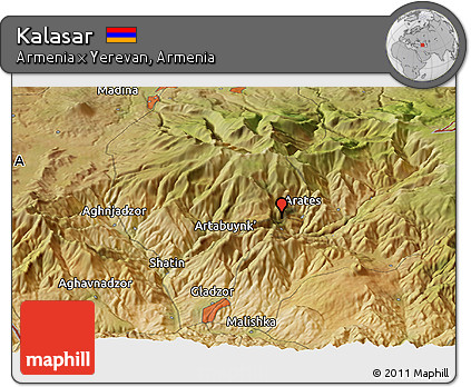 Satellite Panoramic Map of Kalasar