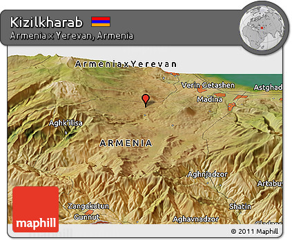 Satellite Panoramic Map of Kizilkharab