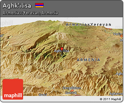 Satellite Panoramic Map of Aghk'ilisa