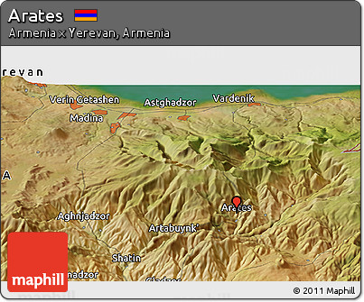 Satellite Panoramic Map of Arates