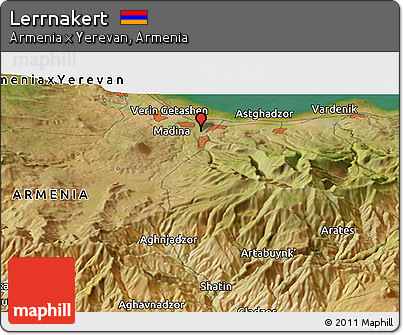 Satellite Panoramic Map of Lerrnakert