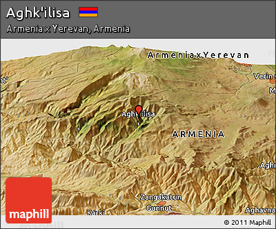 Satellite Panoramic Map of Aghk'ilisa