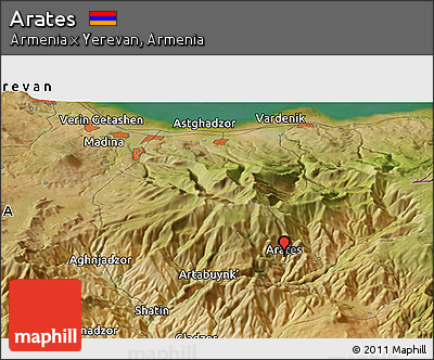 Satellite Panoramic Map of Arates