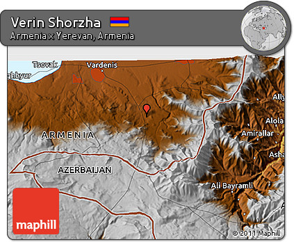 Physical 3D Map of Verin Shorzha