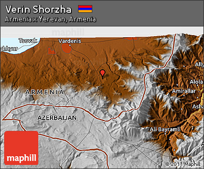 Physical 3D Map of Verin Shorzha
