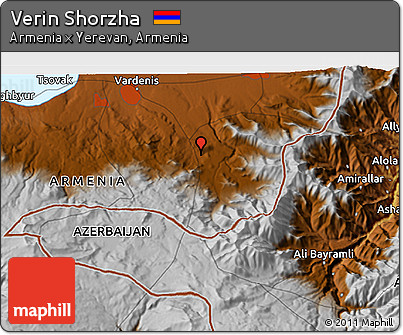 Physical 3D Map of Verin Shorzha